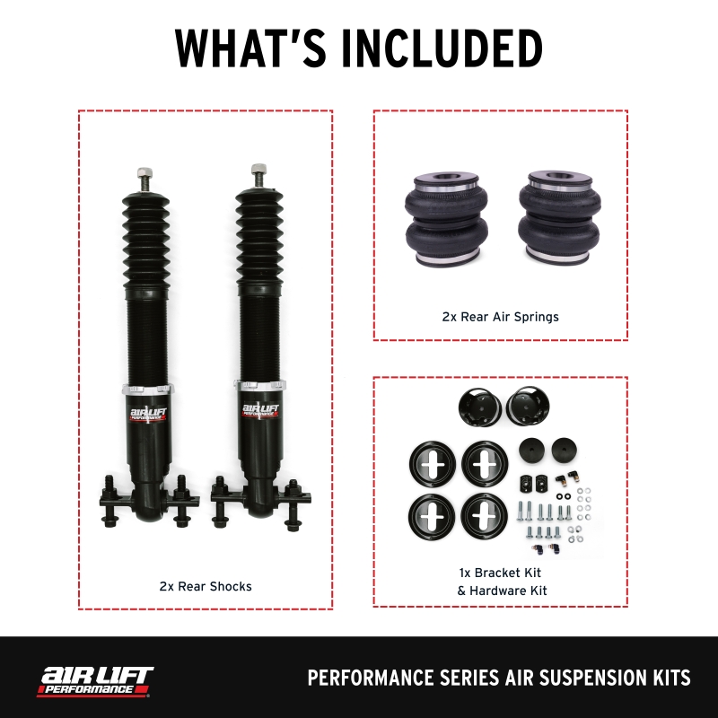 Ford Mustang Air Suspension Rear Kit - Air Lift - Air Lift Performance - `15-`25
